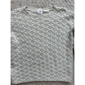 TSE Women's 100% Cashmere Cable Knit Sweater Gray Medium